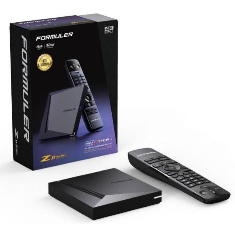 Formuler Receptor Android 11 4K 4GB/32GB MyTVOnline 3 Formuler Z11 Pro Max BT1 Edition