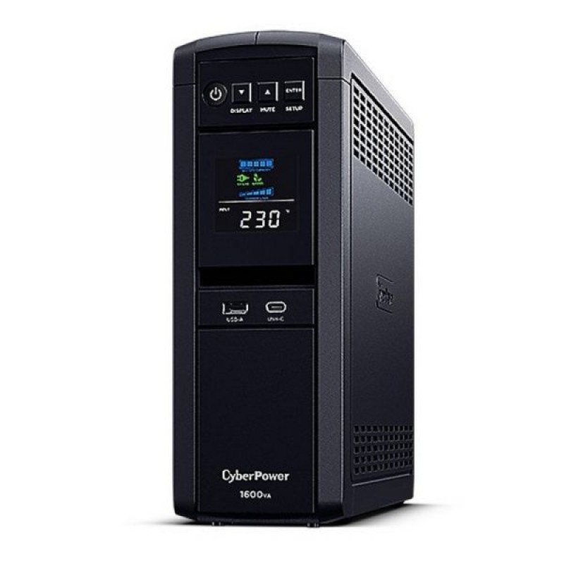UPS Cyberpower CP1600EPFCLCD Linha Interativa Formato Torre 1600VA 1000W com 6 Saídas Schuko