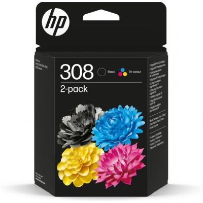 Tinteiro HP 308 Preto/Tricolor Pack 2x