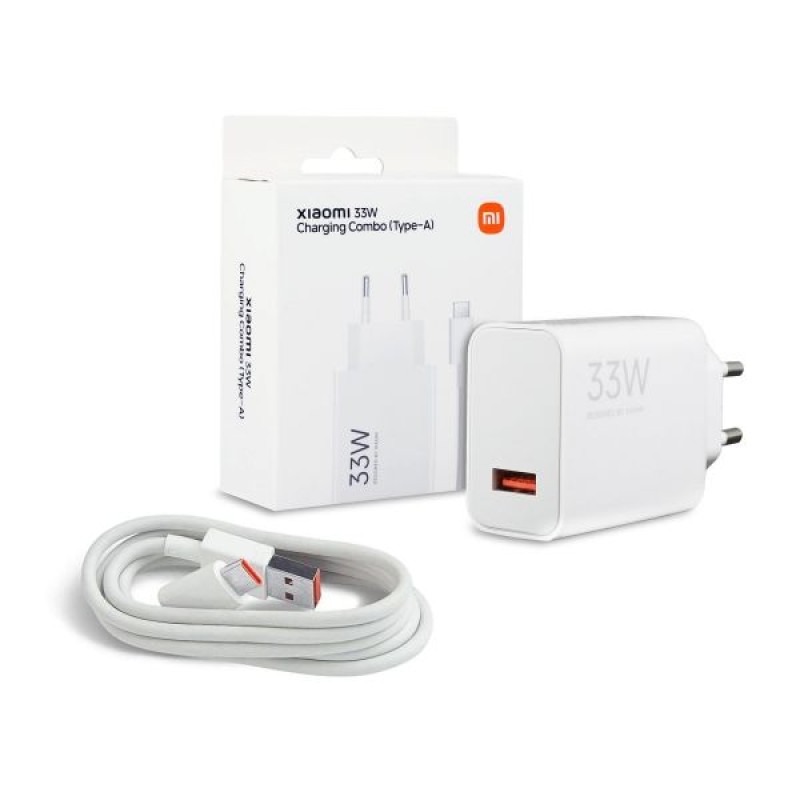 Xiaomi Carregador 33W Charging Combo Type-A 100–240V~ 50/60Hz 0.8A