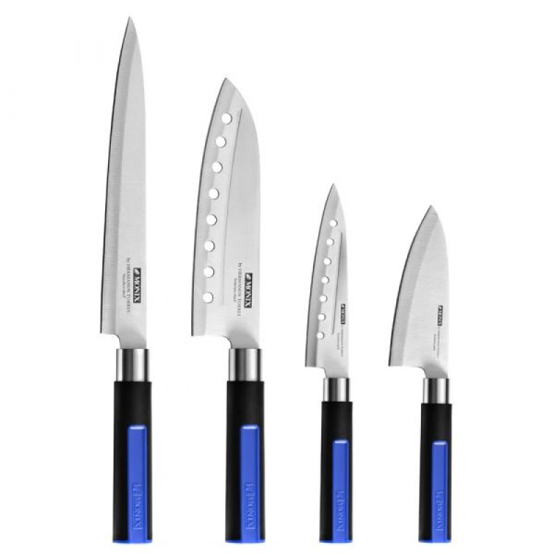 Monix Facas Japonesas Solid + M355004 Aço Inoxidável 4 Peças