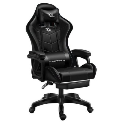 Cadeira Gaming Powergaming Apoio p/Pés, Massagem e Bluetooth Preto