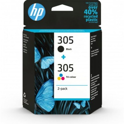 Tinteiro HP 305 2-Pack Tri-color/Black Original Ink Cartridge