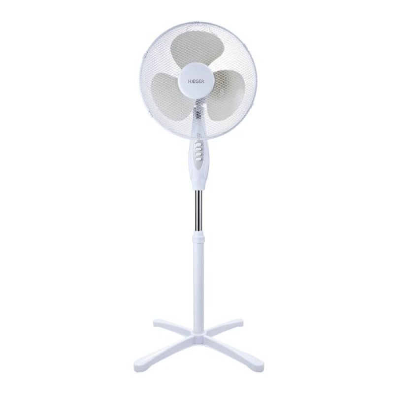 Haeger Ventilador de Pé Cross Wind White