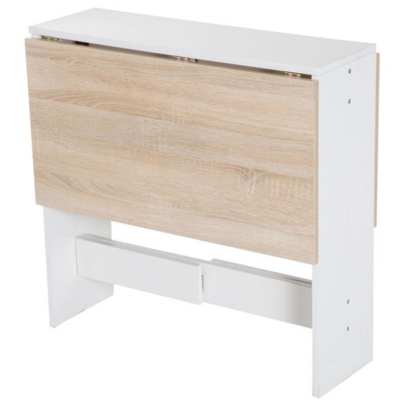 HomCom Mesa Dobrável com 2 Abas Rebatíveis 103x76x73,5cm