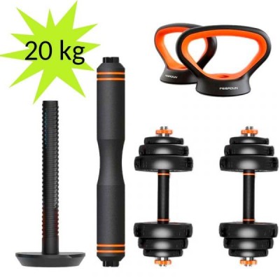 Xiaomi Kit de Musculação Halteres + Barra + Kettlebell 20kg