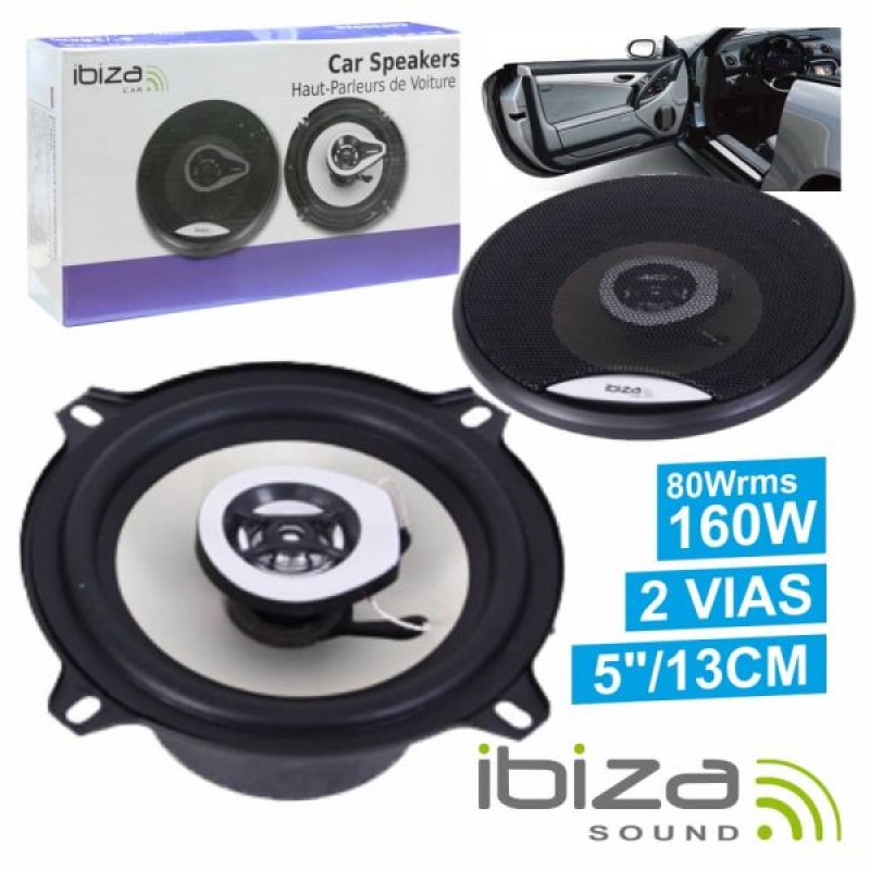 IBIZA Colunas Auto 2 unid. 2 Vias 160W 5