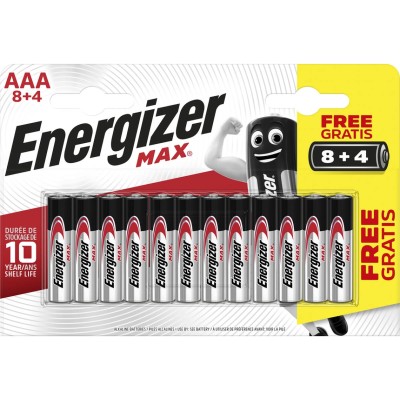 Pilhas ENERGIZER Max AAA BP12 8+4